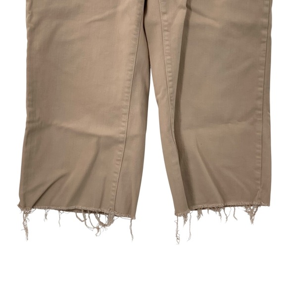 Judy Blue Women's JB88638‎ Khaki Wide Leg Crop Jeans Raw Hem Garment Dyed 15/32 - Picture 4 of 11